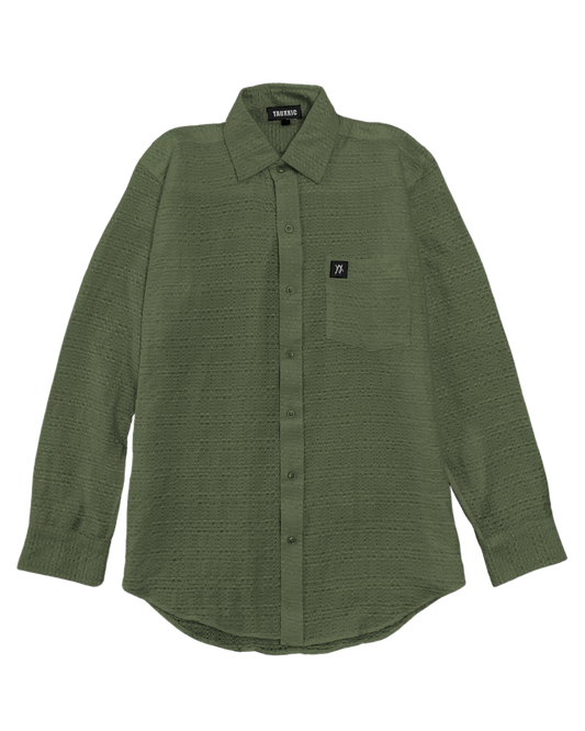 Green Textured Shirt