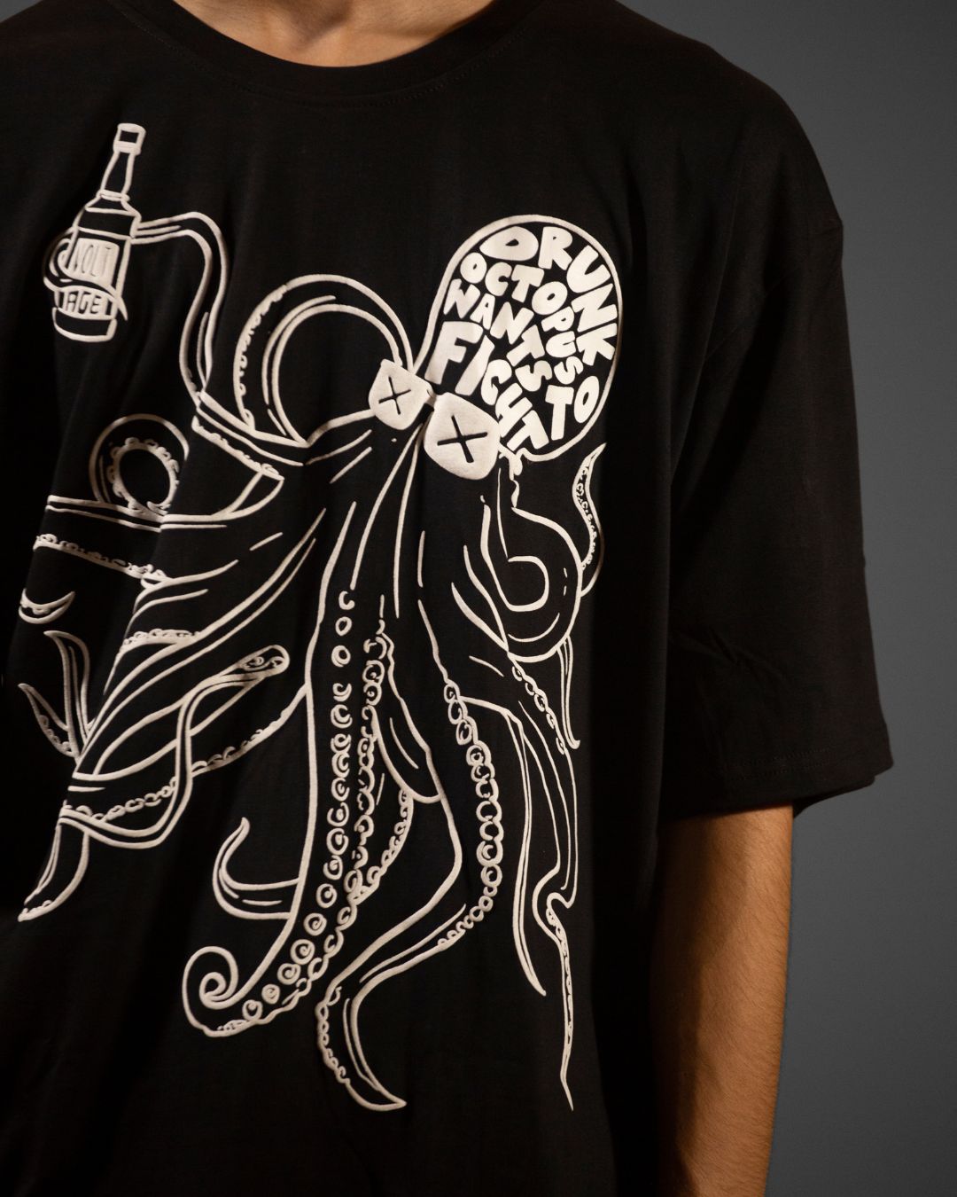 Drunk Octopus Oversized T-Shirt